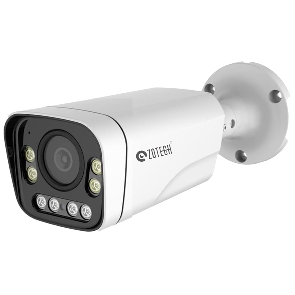 Zotech FC-MB508IP-P-A PoE 5MP 3.6mm 8 Warm Full Color H265 IP Metal Bullet Sesli (60Mt.)(S)