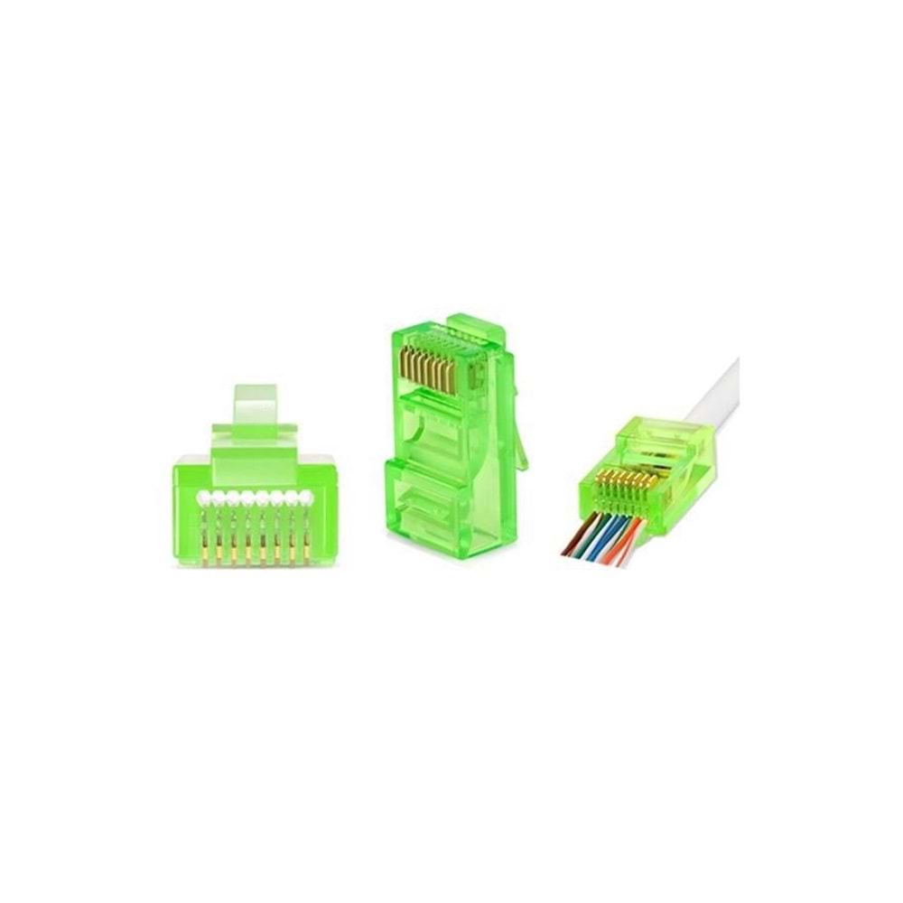 Gabble EZ RJ45 Renkli Konnektör 100lü Yeşil