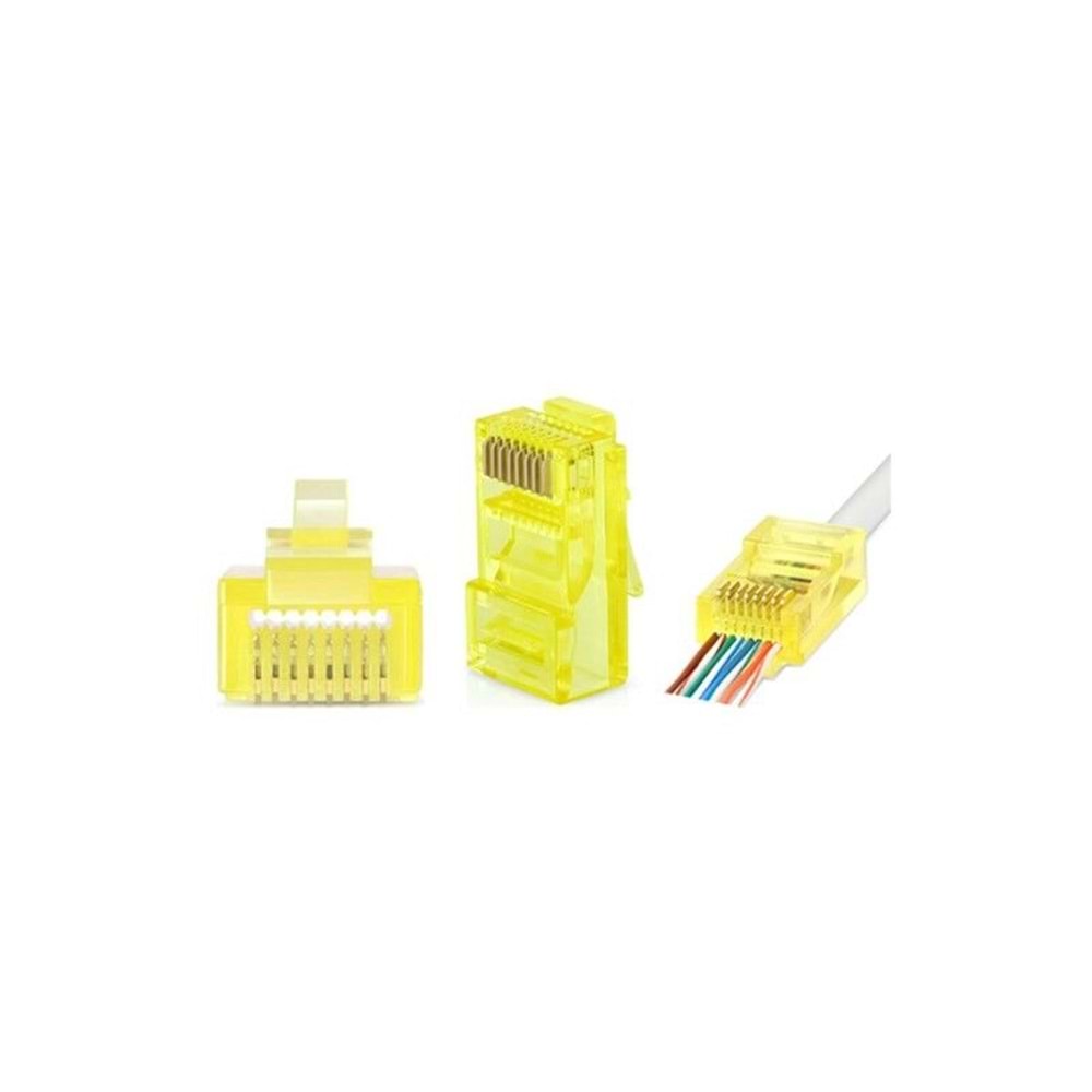 Gabble EZ RJ45 Renkli Konnektör 100lü Sarı