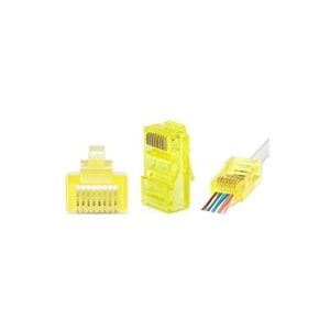 Gabble EZ RJ45 Renkli Konnektör 100lü Sarı